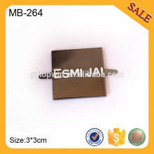 MB264 Custom Square bolsa de metal Logotipo do saco Preto Etiqueta de placa do nome da pintura para a bagagem